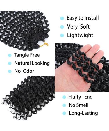 30 Inch Freetress Water Wave Passion Twist Hair for Black Women - Long Bohemian Braiding Extensions (8 Packs 1B) - Buy Online on GoSupps.com
