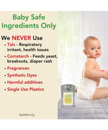 Unscented Natural Baby Powder - Cornstarch & Talc Free Body Powder for Newborns Babies & Toddlers | Travel Size Dusting Powder - Made in USA - Buy Online on GoSupps.com