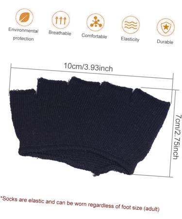 Shop 4 Pairs Open Toe Socks & Men's Yoga Sandals Cotton Peep-Toe & High Heel Comfort Cushion Front Pads - Buy Online on GoSupps.com