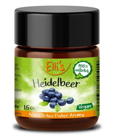 Elli's flavors blueberry natural powder food aroma |Aroma concentrate from 100 % vegan and natural origin |For food and drinks such as baking and cooking10 g