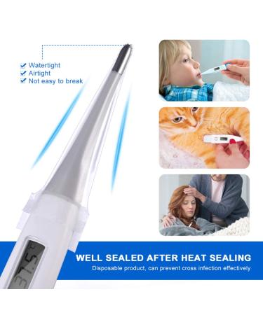 Healifty 200Pcs Disposable Thermometer Covers for Digital Thermometers - Oral Ear Recta Thermometer Sleeves - Buy Online on GoSupps.com