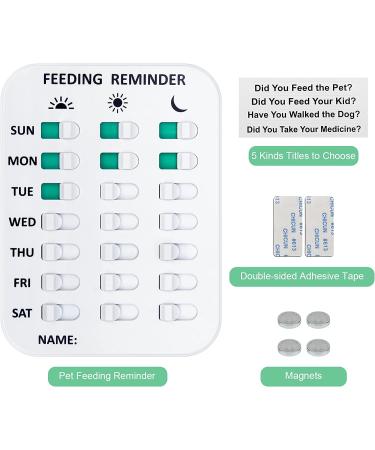 Coolrunner Pet Feeding Reminder Pet Feeding Reminder for Dogs Cats PetÂ FeedÂ Reminder Magnetic or Double Sided Adhesive Prevent Overfeeding A Pattern - Buy Online on GoSupps.com