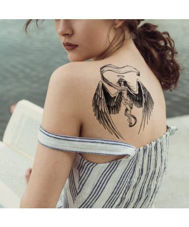 Kotbs Angel Wings Large Temporary Tattoos - 6 Sheets | Realistic Fake Tattoo for Men and Women | Long Lasting and Waterproof - Buy Online on GoSupps.com