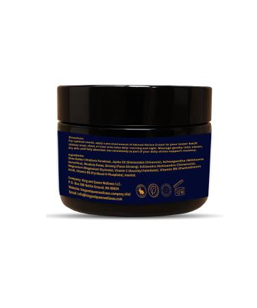 Adrenal & Cortisol Support Cream Stress & Energy Balance | Ashwagandha Rhodiola Ginseng Magnesium | 4 oz Adrenal Revive by King & Queen Wellness - Buy Online on GoSupps.com