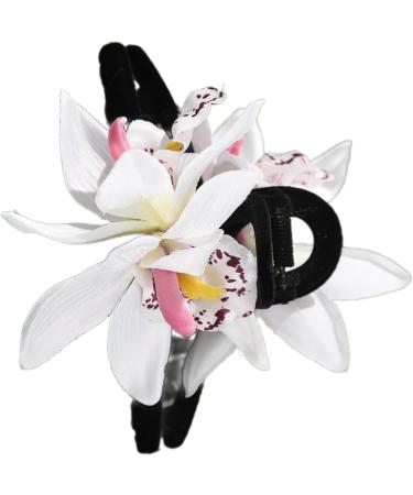 AJOIDR Fabric Flower Hair Claw Clip Spring Hair Barrettes Nonslip Jaw Clip Girl Fabric Hair Claw PonytailHolder Women Headwear White - Buy Online on GoSupps.com