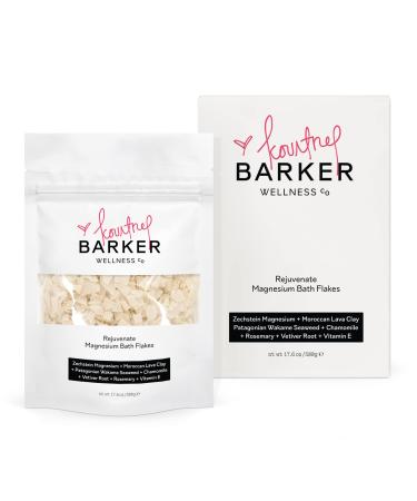 Kourtney x Barker Wellness - Rejuvenate Magnesium Bath Flakes | Soothe Muscles  Hydrate Skin  Natural Relaxation with Antioxidants and Essential Oils (17.6 oz) 17.6 Ounce