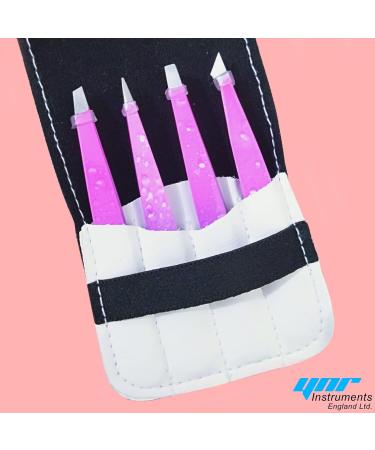 YNR Fine Point Slant Tweezers Women and Men Splinter Ticks Facial Chin Hair Brow and Ingrown Hair Removal Set Sharp Needle Nose Pluckers - Buy Online on GoSupps.com