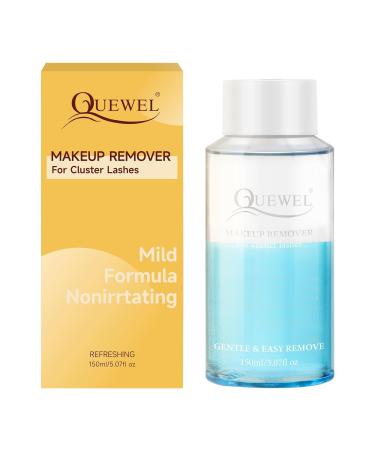 QUEWEL Lash Clusters Glue Remover 150ml Cluster Lashes Remover for Eyelash Clusters Gentle Water-Oil Texture DIY Eyelash Bond Removal No Irritation Quick Dissolves Less than 60s 1 count (Pack of 1) Cluster Lashes Remover