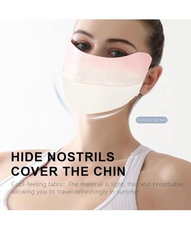 UV Protection Masque - Breathable UV Protection Ice Silk Face Shield Reusable 3D Sun Shield Face Cover for Women Face for Fishing Hiking Cycling Eye Protection Gradient bean paste - Buy Online on GoSupps.com