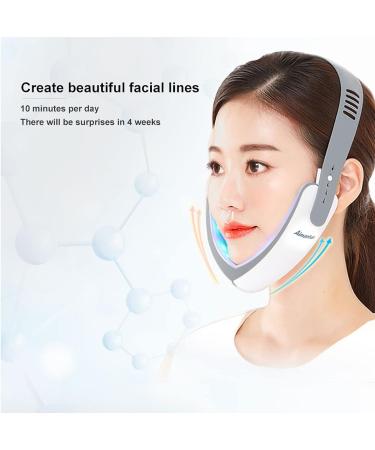 Aimanfun V-Face Facial Lifting Belt - Face Slimming V-Line Double Chin LED Mask (White) with Remote Control - Buy Online on GoSupps.com