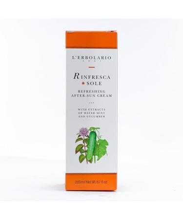 LErbolario RinfrescaSole After-Sun Fluid 200ml | Refreshing Mint & Cucumber Extracts for Soothing Skin - Buy Online on GoSupps.com