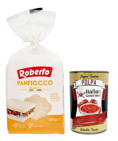Italian Gourmet E.R. Roberto Panfiocco Bianco Soft White Bread 400 g + 400 g Box