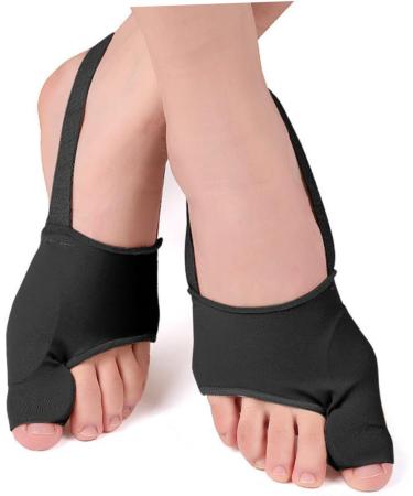 Hallux Valgus Sleeve & Toe Straighteners Set - Bunion Protector & Hammer Toe Straightener - Black 9x6.8cm - Buy Online on GoSupps.com