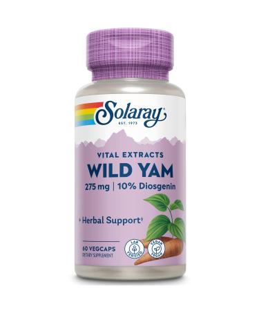 SOLARAY Guaranteed Potency Wild Yam Root Extract Root Extract Veg Cap (Btl-Plastic) 275mg | 60ct