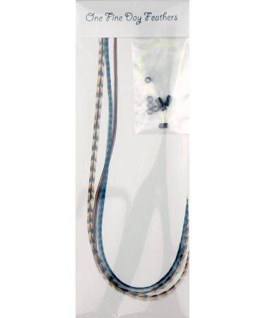 Blue Auburn Real Feather Hair Extensions: Set of 3 Feathers - Buy Online on GoSupps.com