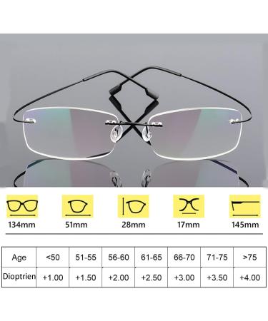 Viseng 2 Pack Rimless Titanium Reading Glasses for Men & Women - Ultralight +3.0 Readers - Buy Online on GoSupps.com