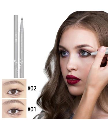 Double Tip Waterproof Lower Eyelash Pencil - Anti-Smudge Natural Liquid Pen - Super Slim Eye Liner in Brown and Black - Buy Online on GoSupps.com
