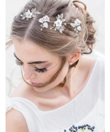 Edary Bridal Jewelry - Silver Wedding Hair Accessories Crystal Rhinestone Hairpieces for Women & Girls - Buy Online on GoSupps.com