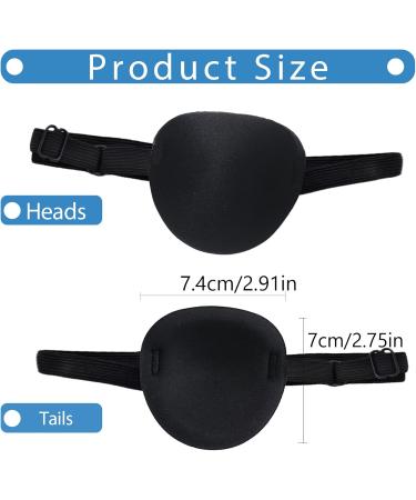 Adjustable Pirate Eye Patch - 2 Pcs Reusable Cosplay Eye Cover for Adults | Left & Right Eye Fit - Buy Online on GoSupps.com
