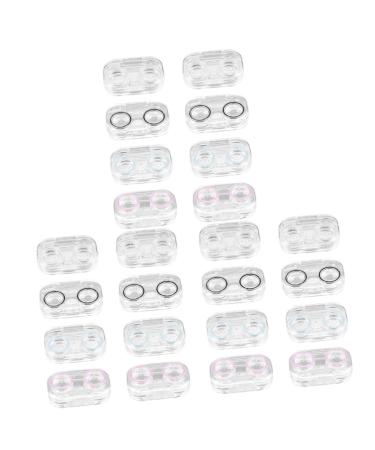 Healeeved 3 sentences 8 pieces of glasses case contact lens mirror for contact lenses mini contact lens container eye contact case contact lens holder tweezers mirror box plastic 7.5x4.5cmx3pcs such as