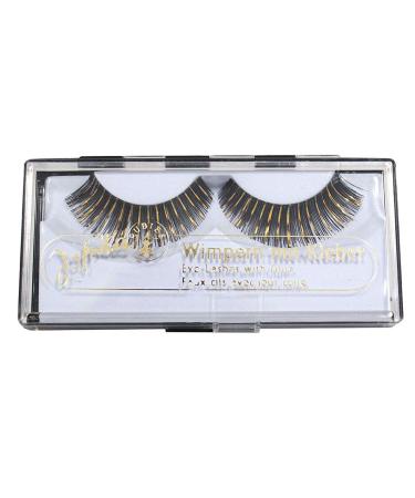 Artificial eyelashes black/gold