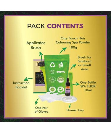 Indus Valley Organic Hair Color Dark Brown - Vegan Ecocert USDA Certified 20% Grey Coverage Hair Conditioning Spa - 100g+10ml - Buy Online on GoSupps.com
