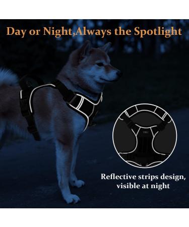 Etaccu No-Pull Dog Harness with Handle - Adjustable Reflective Breathable Safety Harness for Medium Dogs - Black XL - Buy Online on GoSupps.com
