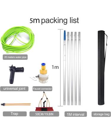 Window Cleaning Pole Water Fed Telescopic Brush Extendable Cleaner Conservatory Roof for Photovoltaic Panel Cleaning Trucks Windows Brush Head (Color : 10m Pole Size : 30Cm Brush Head) (5m Pole 5m Pole 50Cm Brush Head - Buy Online on GoSupps.com