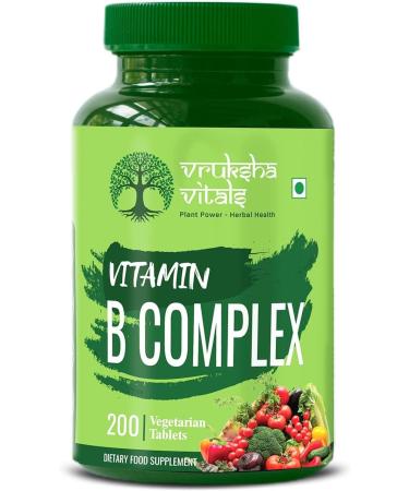 Generic Vitamin B Complex 100% RDA - 200 Tablets/Capsules - B Vitamins Supplement (B1 B2 B3 B5 B6 B7 B9 B12) Green - Buy Online on GoSupps.com