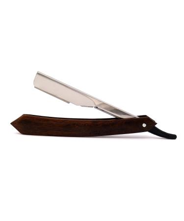 Insert razor with replaceable blade and wooden handle (incl. 2 replacement blades)