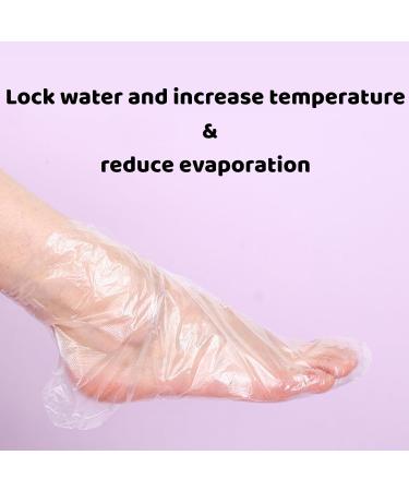 100 Disposable Socks - Transparent Ankle Boots for Spa & Pedicure | Foot Masks & Covers for Skin Care - Buy Online on GoSupps.com