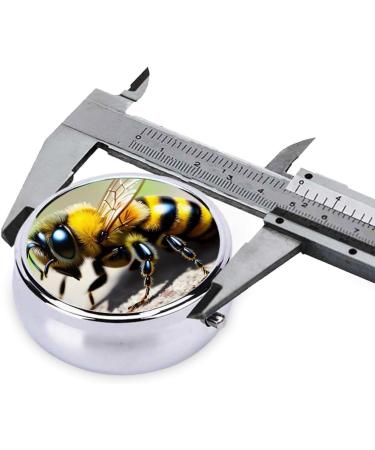 Cute Little Beeround Pill Box | 3 Compartment Travel Pill Organizer | Portable Round Pill Box for International Shipping - Buy Online on GoSupps.com