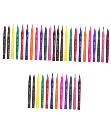 Beavorty 36 pcs brown eyeliner pencil blue suit liquid liner pen liquid eyeliner girl liquid pen 1 count (Pack of 1) As Shownx3pcs