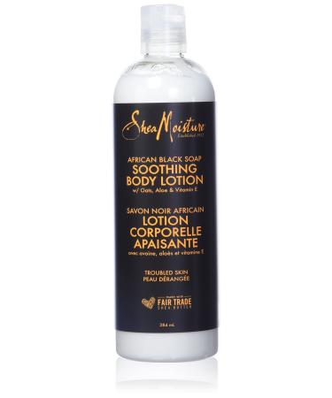 Shea Moisture Soothing Body Lotion for dry skin African Black Soap paraben free 384 ml