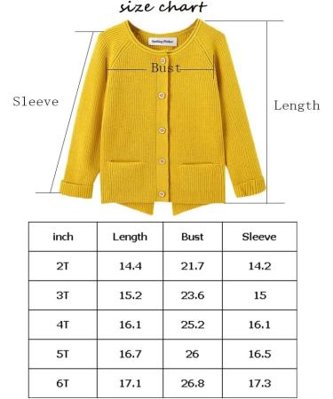 SMILING PINKER Toddler Girls Knit Cardigan | Soft & Warm Sweater with Pockets | 4-5 Years | Red - Buy Online on GoSupps.com