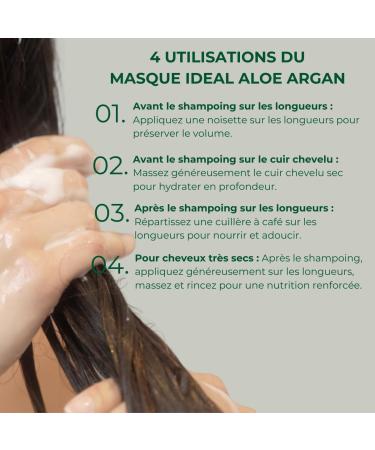 YODI - Hair Mask - Ideal Aloe Argan - Nourishes & Strengthens - Aloe Vera & Organic Argan Oil - 100% Natural Origin - Vegan - Made In France - Dry Colored Curly Hair - 220g - Buy Online on GoSupps.com