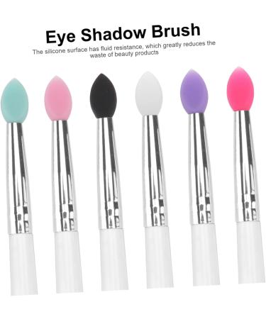 FOMIYES 12 Pcs Eye Shadow Brush Silicone Lip Brush Silicone Brush Big Sequined Eyeshadow Brush Smudge Stick - Buy Online on GoSupps.com