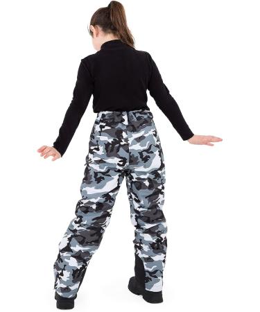 Sportneer Kids Snow Pants - Waterproof Ski Pants for Boys and Girls (Size 18-20) - Camo Print - Buy Online on GoSupps.com