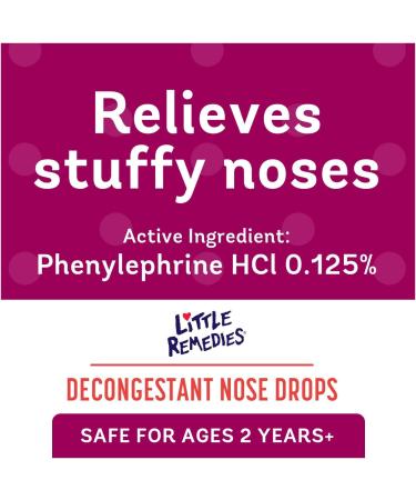 Little Remedies Decongestant Nose Drops - 0.5 oz | Fast Relief for Stuffy Noses - Buy Online on GoSupps.com