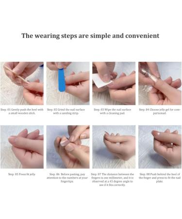 Long Press on Nails Long False Nail French Tip Fake Nails with 3D Butterfly Rhinestones Designs Glossy Full Cover Acrylic Nails for Women False Nails & Accessories - Buy Online on GoSupps.com