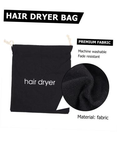 PLAFOPE 4pcs Hair Dryer Storage Bag Hair Dryer Carrying Bags Hair Waver Tool Hair Bag Cloth Bag Fabric Black - Buy Online on GoSupps.com