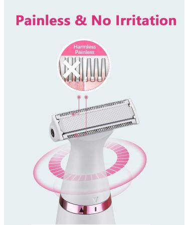 Rechargeable Womens Trimmers Kit 6 in 1 Electric Shaver for Women Armpit Eyebrow Hair Removel Waterproof Hair Remover Set with Bikini Trimmer/Nose Hair Trimmer Women Grooming Tools - Buy Online on GoSupps.com