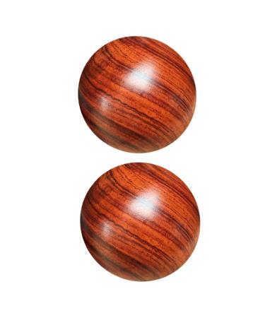 Fomiyes 2st solid wood massage ball leisure ball roller balls massage handballs handbar massage ball training ball for the hand massage roller for the blood circulation.