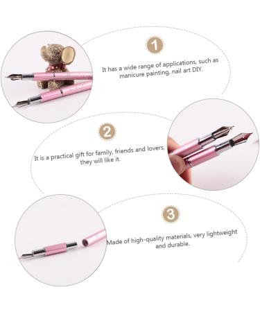 Ipetboom 2 Sets Colored Pen Girls Nail Kit Accessories for Girls Manicure DIY Pens Acrylic Painting Tools Nail Kit for Girls Nail Manicure Kit Pen Kits Line Pen Metal Pink Painted - Buy Online on GoSupps.com