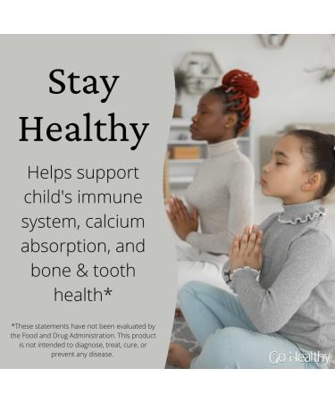 Go Healthy Kids Vitamin D Gummies - Vegetarian Pectin Gummy, Non-GMO, Gluten Free, Kosher & Halal - 60 Daily Servings - Buy Online on GoSupps.com