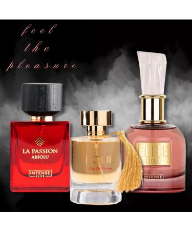 Arabian Perfumes for Women La Passion Absolu Folie Elite Flora (Pack of 3) Eau de Parfum Sprays 100ML (3.4 OZ) Luxurious & Floral Long-Lasting Perfume For Women Valentine s Day Gifts BUNDLE - Buy Online on GoSupps.com