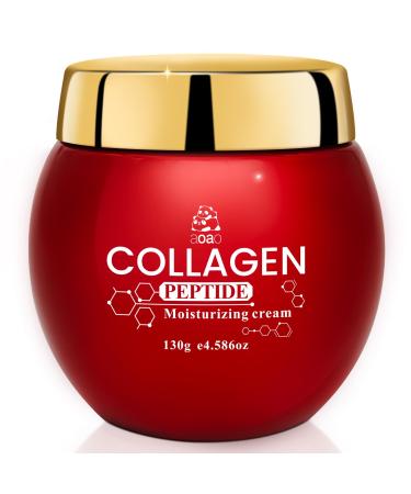 AOAO Collagen Peptide Face Moisturizer for Women Firming Face Cream with Niacinamide Anti-Aging & Hydrating Reduces Wrinkles Tightens & Smooths Skin for a Dewy Glow Light Scent 4.59oz Value Size