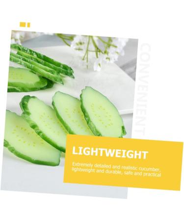 TOYANDONA 10pcs Simulation Cucumber Slice Simulation Green Cucumber Decorative Foam Fruit Realistic Fruit Fake Cheese Fake Cucumber Fake Pineapple Child Fake Vegetables Vegetable Slices Pvc - Buy Online on GoSupps.com