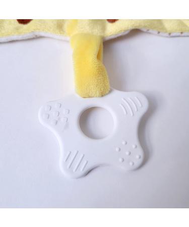 Bubby Boo Yellow Giraffe Stuffed Animal Security Blanket with Rattle and Teether - Soft Snuggle Toy for Baby - Soothing Plush Lovey - Perfect Baby Gift - Buy Online on GoSupps.com