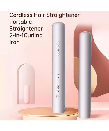 Portable Lavender Hair Straightener - USB Rechargeable & Temperature Adjustable for Travel | Compact Hair Tool - Buy Online on GoSupps.com